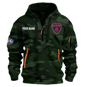 Melbourne Demons Australian Football League Exclusive Logo Hoodie Half Zipper HOAFL080525A01MELB - Dark Green