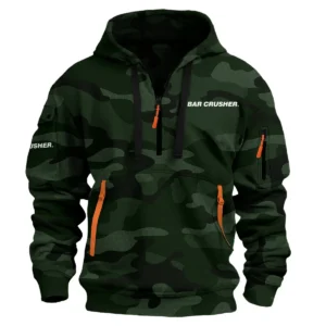 Bar Crusher Fishing AU Exclusive Logo Hoodie Half Zipper HOFS060525AU3BCR - Dark Green