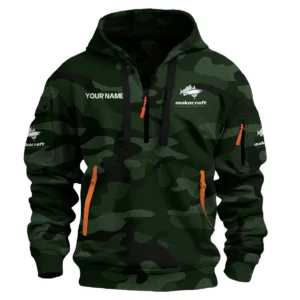 Makocraft Boats Exclusive Logo Hoodie Half Zipper Fishing QTFS200525A1MAB - Dark Green