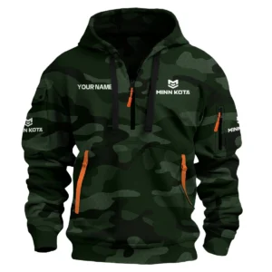 Minn Kota Exclusive Logo Hoodie Half Zipper Fishing QTFS200525A1MNK - Dark Green
