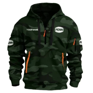 Penn Fishing Exclusive Logo Hoodie Half Zipper Fishing QTFS200525A1PES - Dark Green