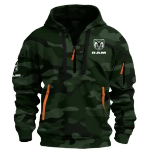RAM Trucks Ute Exclusive Logo Hoodie Half Zipper QTUT160525A1RAM - Dark Green