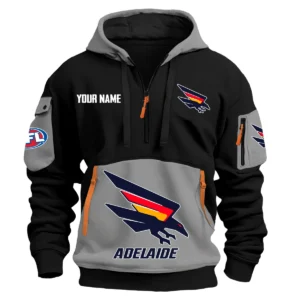 Adelaide Crows Australian Football League Exclusive Logo Hoodie Half Zipper HOAFL0090525A01ADEL - Gray