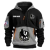 Collingwood Magpies Australian Football League Exclusive Logo Hoodie Half Zipper HOAFL0090525A01COLL - Gray