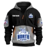 North Melbourne Kangaroos Australian Football League Exclusive Logo Hoodie Half Zipper HOAFL0090525A01NMFC - Gray