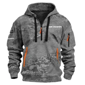 Bar Crusher Fishing AU Exclusive Logo Hoodie Half Zipper HOFS060525AU2BCR - Gray