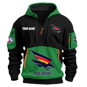 Adelaide Crows Australian Football League Exclusive Logo Hoodie Half Zipper HOAFL0090525A01ADEL - Green