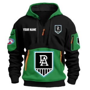 Port Adelaide Power Australian Football League Exclusive Logo Hoodie Half Zipper HOAFL0090525A01PORT - Green