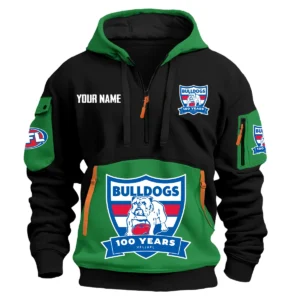 Western Bulldogs Australian Football League Exclusive Logo Hoodie Half Zipper HOAFL0090525A01WB - Green