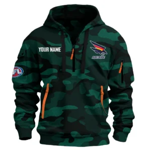 Adelaide Crows Australian Football League Exclusive Logo Hoodie Half Zipper HOAFL080525A01ADEL - Green