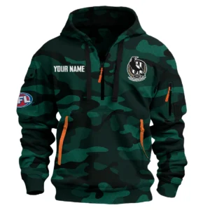 Collingwood Magpies Australian Football League Exclusive Logo Hoodie Half Zipper HOAFL080525A01COLL - Green