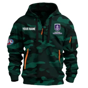 Fremantle Dockers Australian Football League Exclusive Logo Hoodie Half Zipper HOAFL080525A01FRE - Green