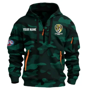 Richmond Tigers Australian Football League Exclusive Logo Hoodie Half Zipper HOAFL080525A01RICH - Green