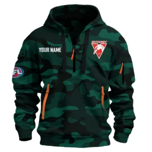 Sydney Swans Australian Football League Exclusive Logo Hoodie Half Zipper HOAFL080525A01SYD - Green