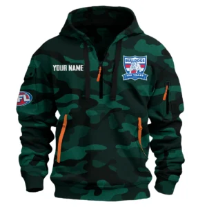 Western Bulldogs Australian Football League Exclusive Logo Hoodie Half Zipper HOAFL080525A01WB - Green
