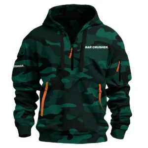 Bar Crusher Fishing AU Exclusive Logo Hoodie Half Zipper HOFS060525AU3BCR - Green