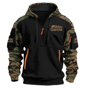 Abu Garcia Exclusive Logo Hoodie Half Zipper Fishing QTFS290525A1AG - Green