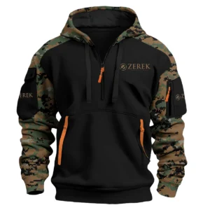 Zerek Innovation Exclusive Logo Hoodie Half Zipper Fishing QTFS290525A1ZI - Green
