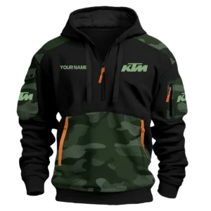 KTM Motorcycles  Exclusive Logo Hoodie Half Zipper QTMT160525A2KTM - Green