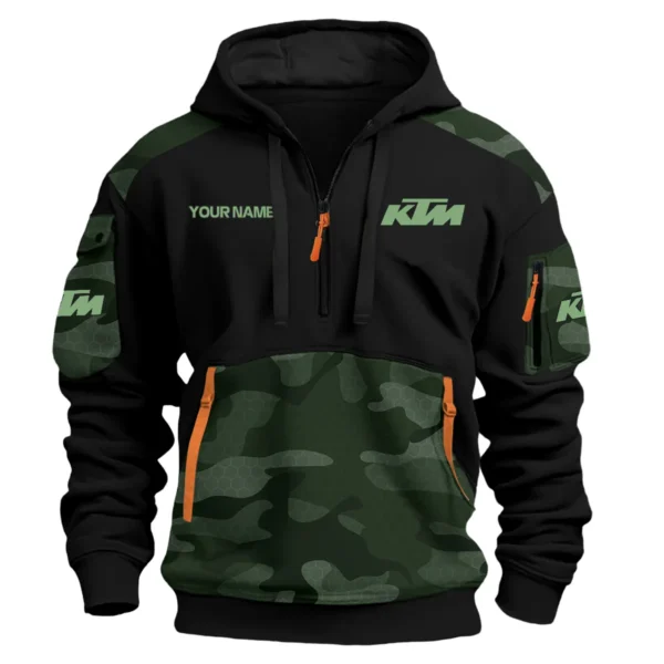 KTM Motorcycles  Exclusive Logo Hoodie Half Zipper QTMT160525A2KTM - Green