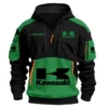 Kawasaki Motorcycles  Exclusive Logo Hoodie Half Zipper QTMT160525A3KAW - Green