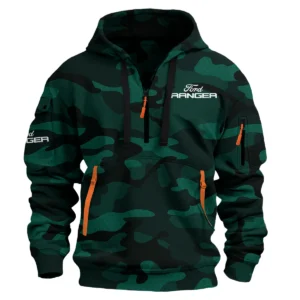 Ford Ranger Ute Exclusive Logo Hoodie Half Zipper QTUT160525A1FR - Green