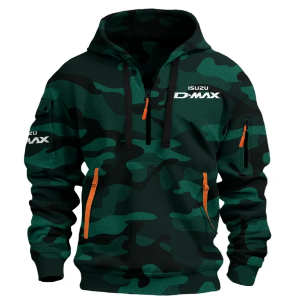 Isuzu D-MAX Ute Exclusive Logo Hoodie Half Zipper QTUT160525A1ID - Green