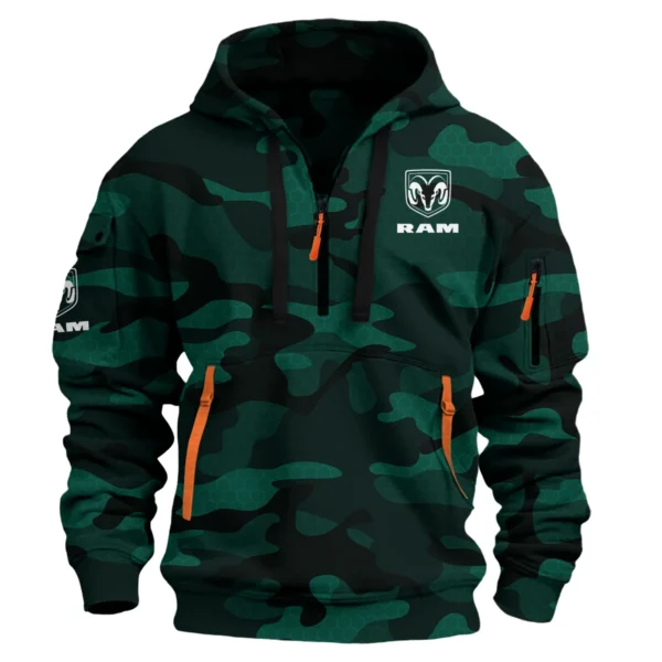RAM Trucks Ute Exclusive Logo Hoodie Half Zipper QTUT160525A1RAM - Green