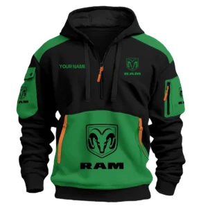 RAM Trucks Ute Exclusive Logo Hoodie Half Zipper QTUT160525A2RAM - Gray
