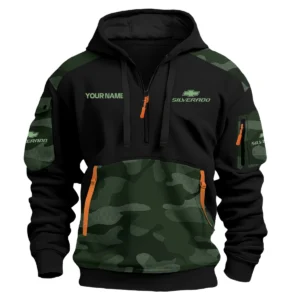 Chevrolet Silverado Ute Exclusive Logo Hoodie Half Zipper QTUT160525A3CS - Green