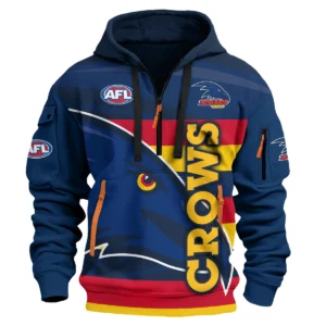 Adelaide Crows Australian Football League Exclusive Logo Hoodie Half Zipper HOAFL120525A01ADEL