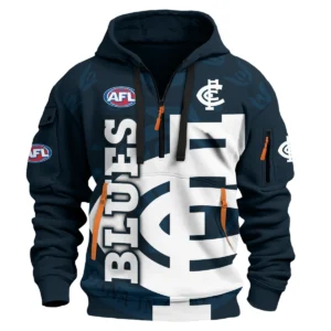 Carlton Blues Australian Football League Exclusive Logo Hoodie Half Zipper HOAFL120525A01CARL