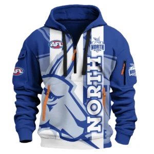 North Melbourne Kangaroos Australian Football League Exclusive Logo Hoodie Half Zipper HOAFL120525A01NMFC