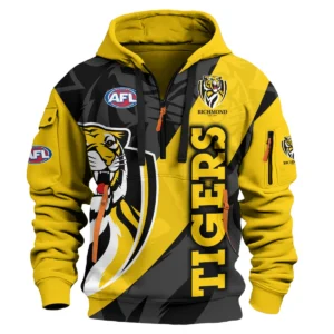 Richmond Tigers Australian Football League Exclusive Logo Hoodie Half Zipper HOAFL120525A01RICH