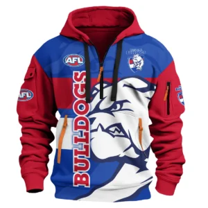 Western Bulldogs Australian Football League Exclusive Logo Hoodie Half Zipper HOAFL120525A01WB