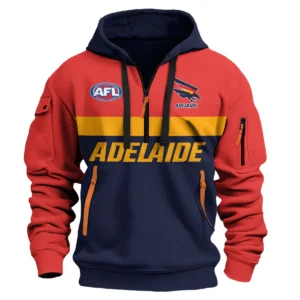 Adelaide Crows Australian Football League Exclusive Logo Hoodie Half Zipper HOAFL140525A01ADELHDF