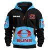 Gold Coast SUNS Australian Football League Exclusive Logo Hoodie Half Zipper HOAFL0090525A01GCFC - Light Blue