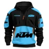 KTM Motorcycles  Exclusive Logo Hoodie Half Zipper QTMT160525A3KTM - Light Blue