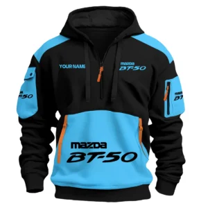 Mazda BT-50 Ute Exclusive Logo Hoodie Half Zipper QTUT160525A2MBT - Light Blue