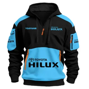 Toyota Hilux Ute Exclusive Logo Hoodie Half Zipper QTUT160525A2TH - Light Blue