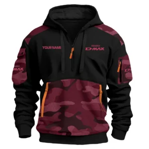 Isuzu D-MAX Ute Exclusive Logo Hoodie Half Zipper QTUT160525A3ID - Marron