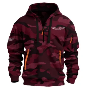 CruiseCraft Fishing AU Exclusive Logo Hoodie Half Zipper HOFS060525AU3CCB - Burgundy