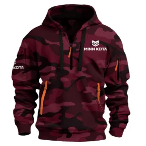 Minn Kota Fishing AU Exclusive Logo Hoodie Half Zipper HOFS060525AU3MNK - Burgundy