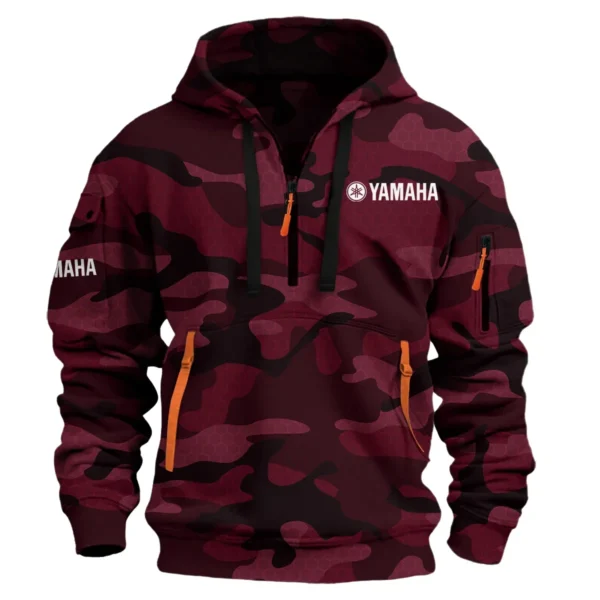 Yamaha Marine Fishing AU Exclusive Logo Hoodie Half Zipper HOFS060525AU3YMM - Burgundy