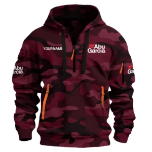 Abu Garcia Exclusive Logo Hoodie Half Zipper Fishing QTFS200525A1AG - Maroon