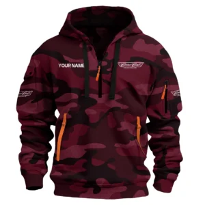 CruiseCraft Exclusive Logo Hoodie Half Zipper Fishing QTFS200525A1CCB - Maroon