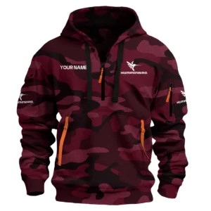 Humminbird Exclusive Logo Hoodie Half Zipper Fishing QTFS200525A1HUM - Maroon