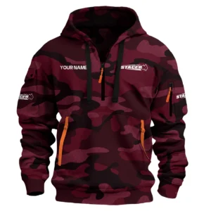 Stacer Exclusive Logo Hoodie Half Zipper Fishing QTFS200525A1STC - Maroon