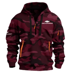 Chevrolet Silverado Ute Exclusive Logo Hoodie Half Zipper QTUT160525A1CS - Maroon