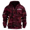 Isuzu D-MAX Ute Exclusive Logo Hoodie Half Zipper QTUT160525A1ID - Maroon